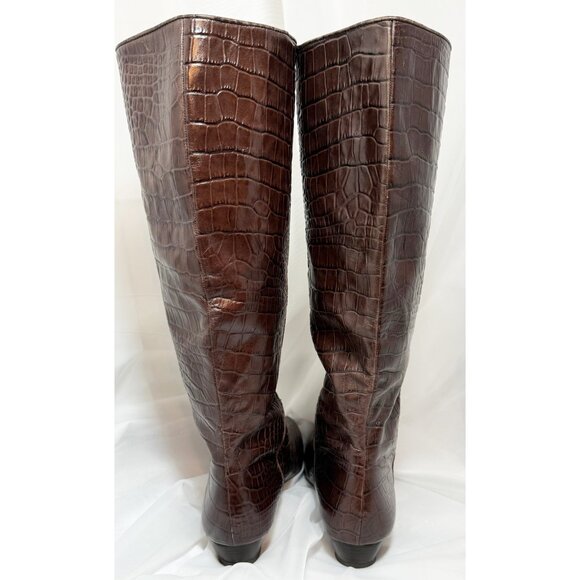 NWOT - Vintage BCBG  Genuine Leather "Petler" Boots - Dark Brown - Size 7 1/2 - Picture 4 of 9